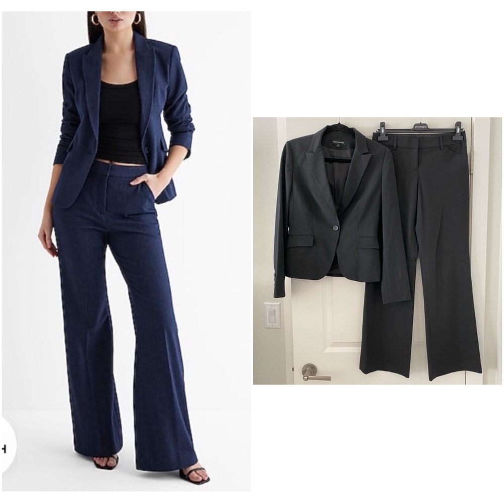 Express Editor Black Blazer & Pants Size 4